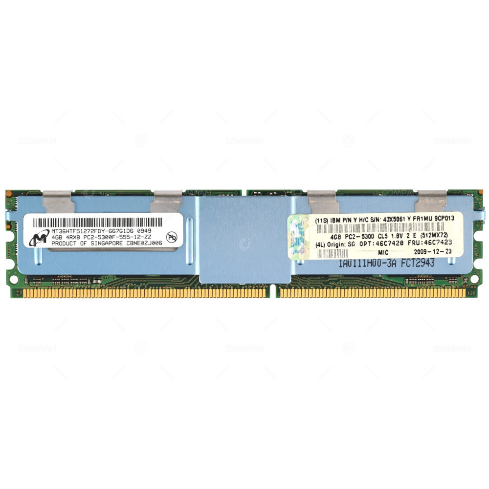 46C7423 IBM DDR2 MEMORY 4GB 667 MHz 4RX8 PC2-5300F 46C7420